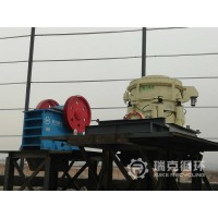 PE600x900顎破+HP300多缸圓錐河卵石破碎案例