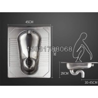 經(jīng)典不銹鋼蹲便 S型返水彎設計 防臭不銹鋼蹲便