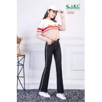 廣州牛仔褲貨源 杉帥休閑女褲 品牌折扣女裝尾貨批發(fā)