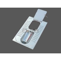 開閉式農村旱廁不銹鋼蹲便器固液分離 腳踢翻蓋