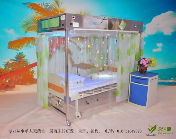 層流床罩(層流消毒床罩、單人無菌室)垂直型標準款