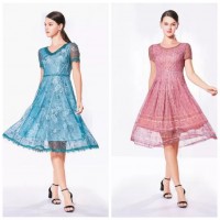 廣州大碼修身顯瘦連衣裙姬色JES女裝折扣品牌庫(kù)存尾貨批發(fā)