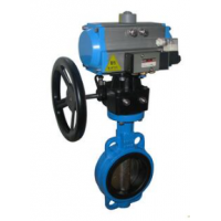 船用日標(biāo)氣動(dòng)帶手動(dòng)對(duì)夾式蝶閥F7480