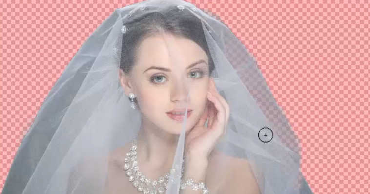 摳取半透明婚紗照片換背景的PS摳圖教程